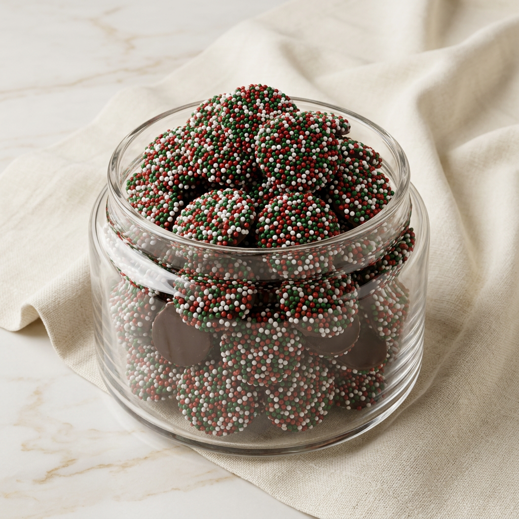Christmas Dark Chocolate Nonpareils