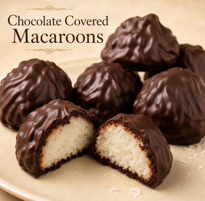 Chocolate Covered Almond Macaroons – 10 lbs (Bulk)