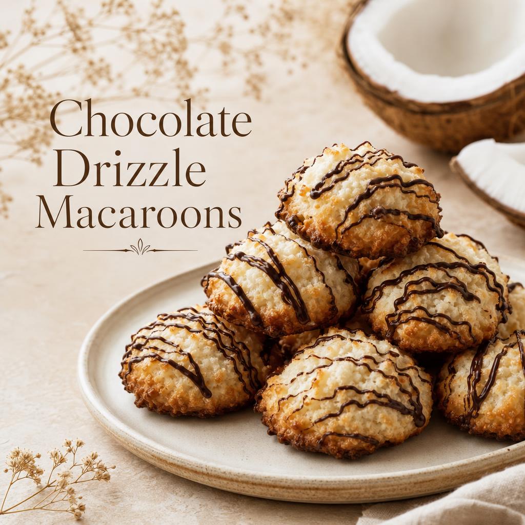 Chocolate Drizzle Macaroons