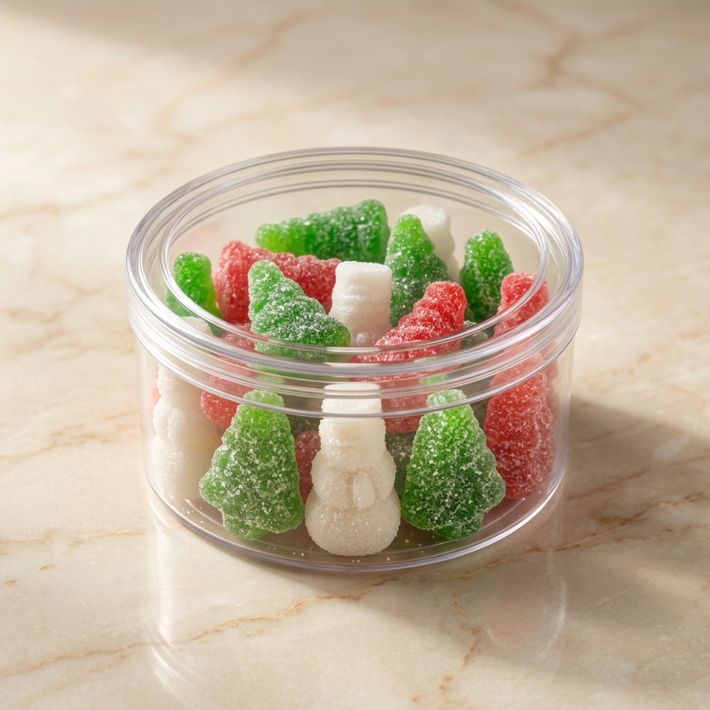 Christmas Gummy Snowmen and Trees