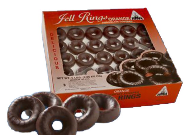 Joyva Orange Jelly Rings 5 lb Box
