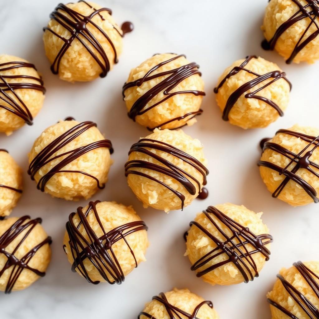 Chocolate Drizzle Macaroons